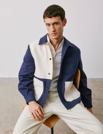 Mael navy twill fun overshirt