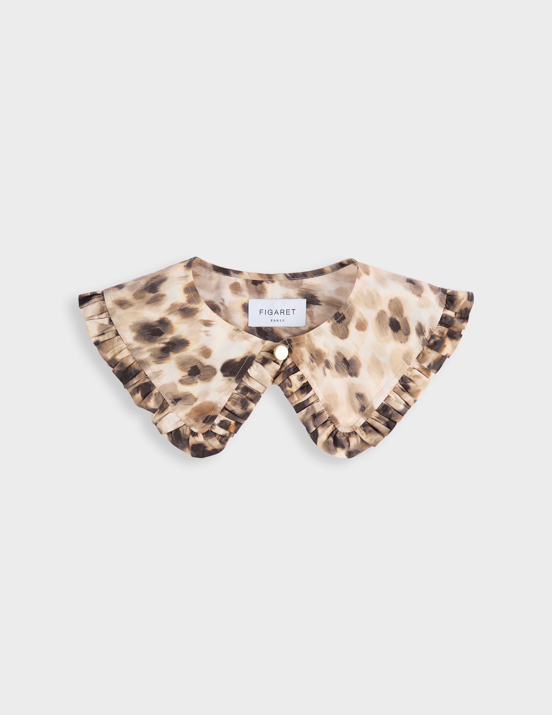 Removable beige printed collar