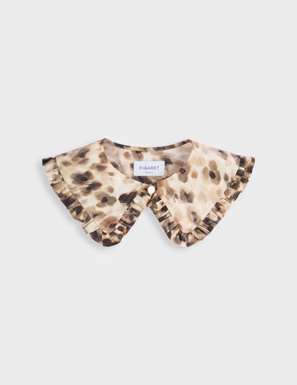 Removable beige printed collar