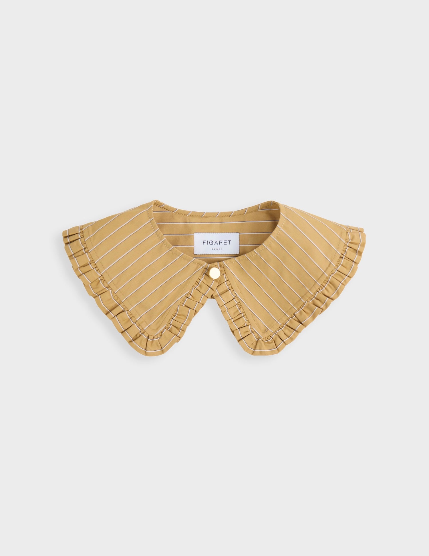 Removable beige striped collar