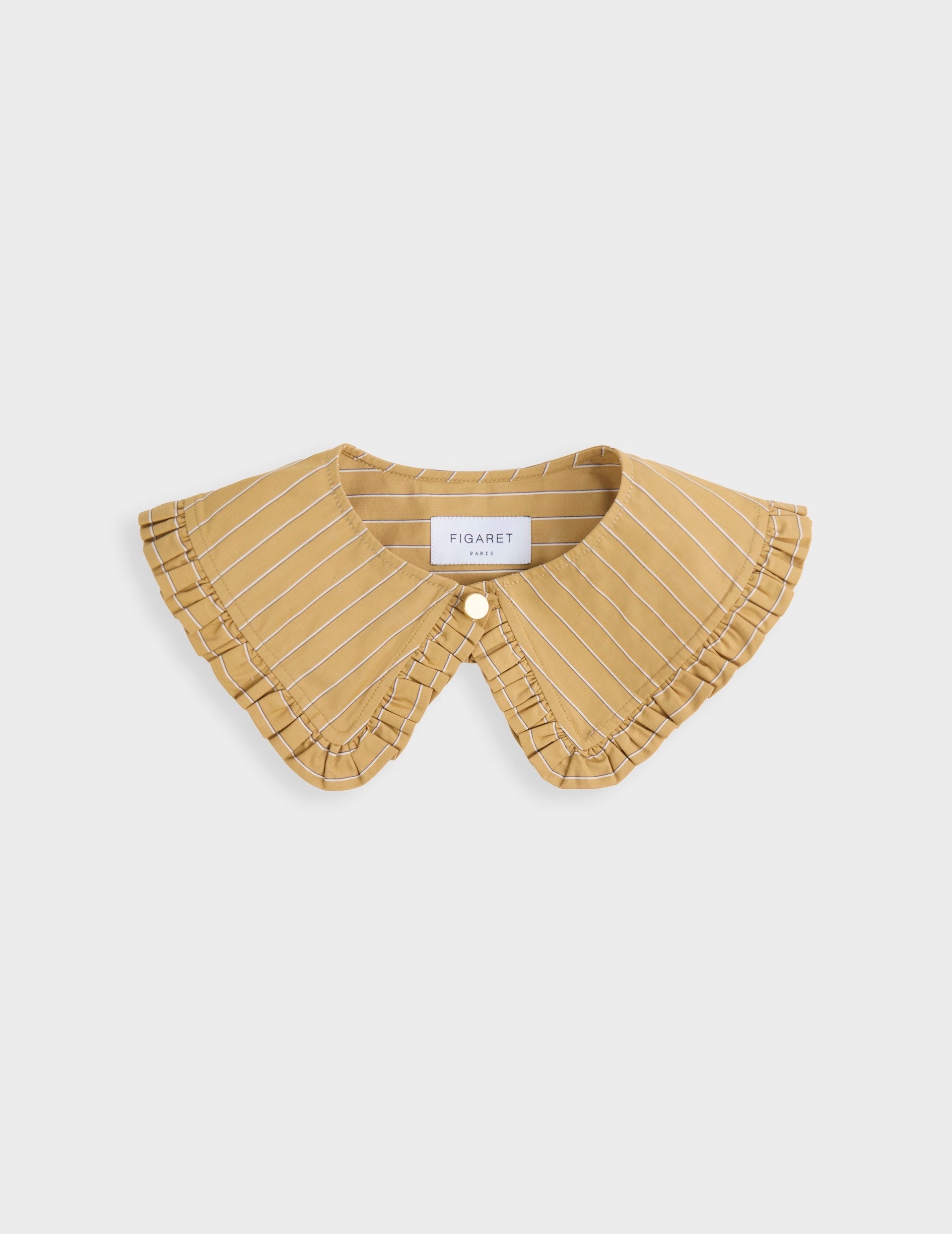 Removable beige striped collar