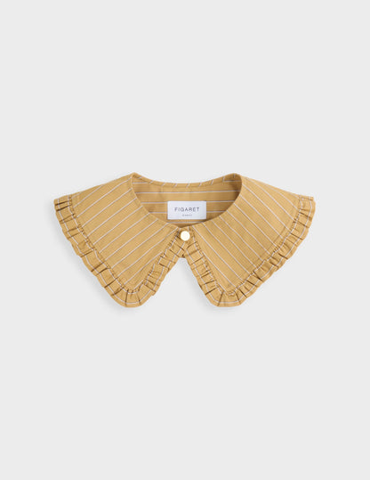 Removable beige striped collar