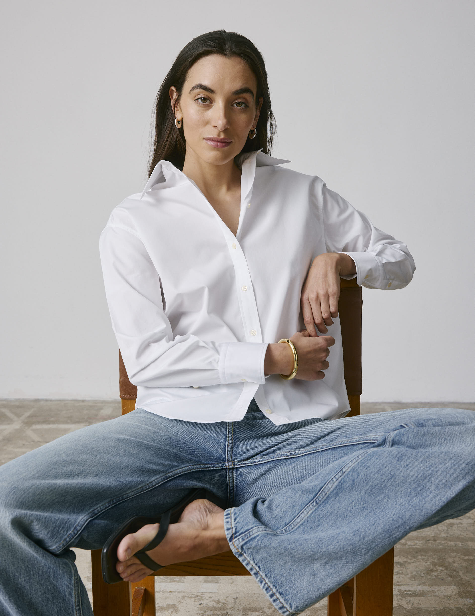 Ambre White shirt - Poplin - Shirt Collar