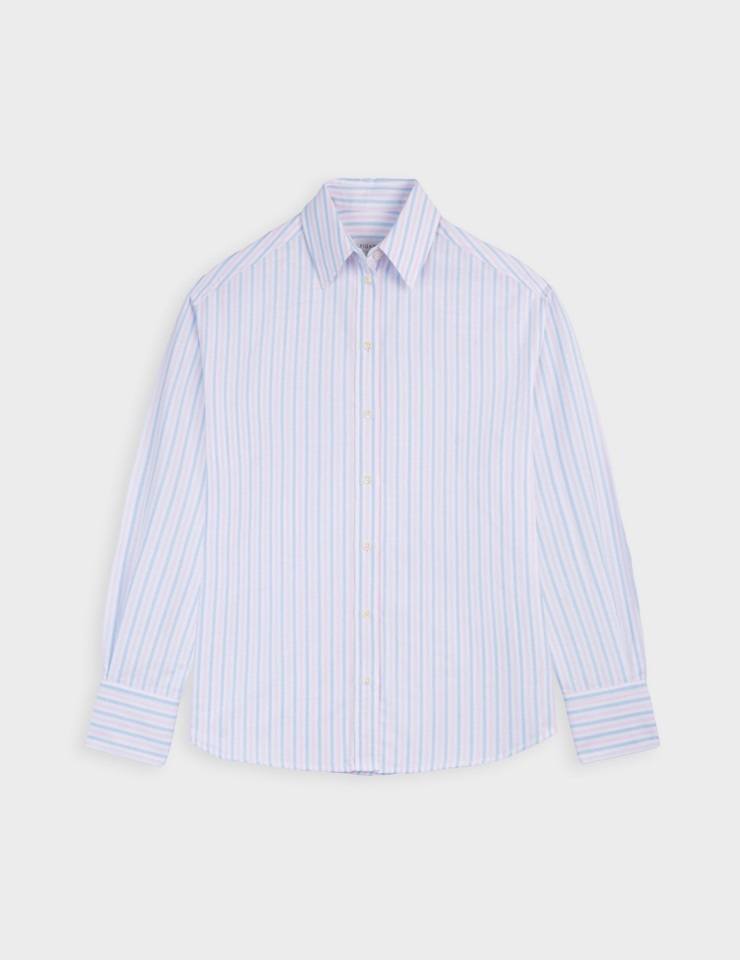 Ambre Striped pink  shirt - Oxford - Shirt Collar#4