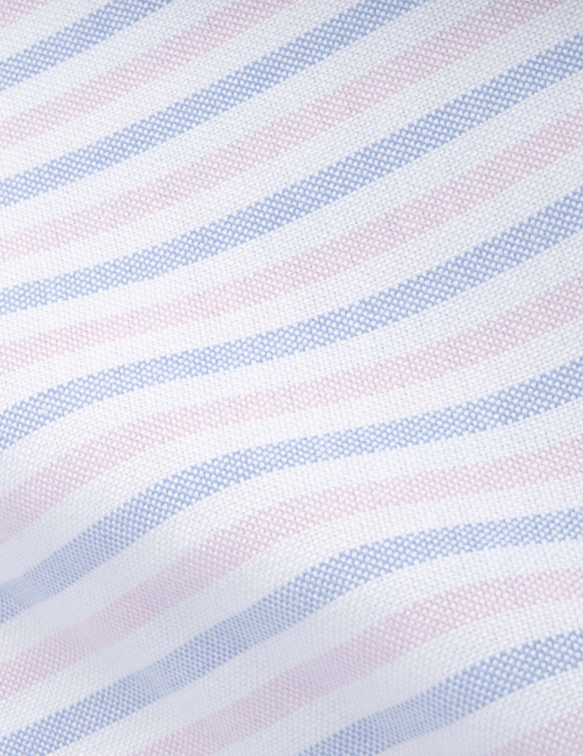 Ambre Striped pink  shirt - Oxford - Shirt Collar