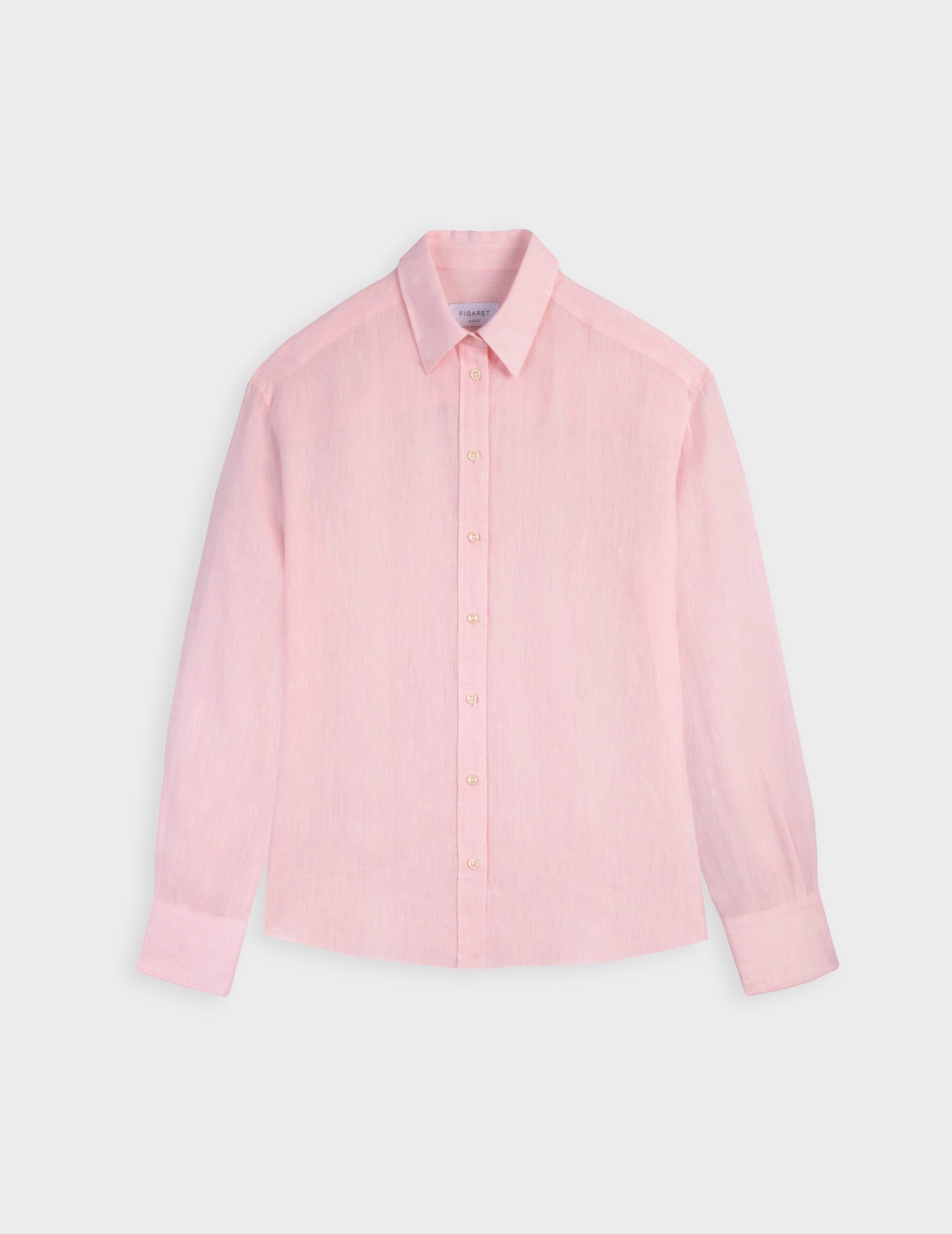 Light pink linen Ambre shirt - Linen - Shirt Collar