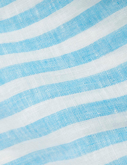 Turquoise striped linen Ambre shirt