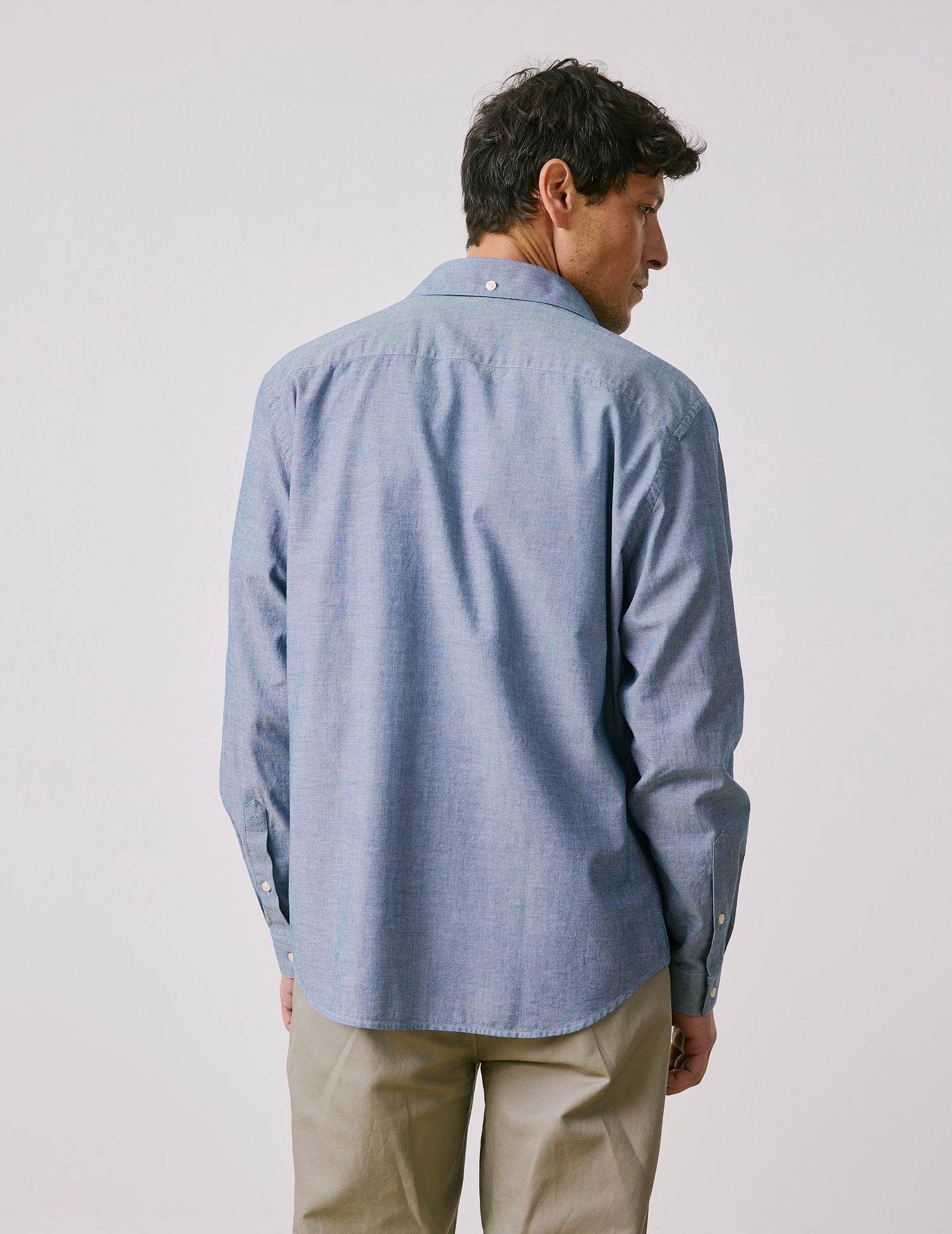 Aristote blue denim shirt - Denim - Italian Collar#2