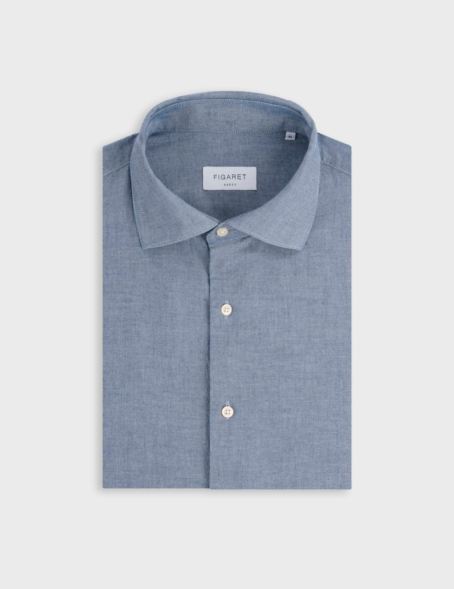 Aristote blue denim shirt - Denim - Italian Collar#4