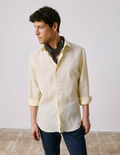 Aristote yellow linen shirt