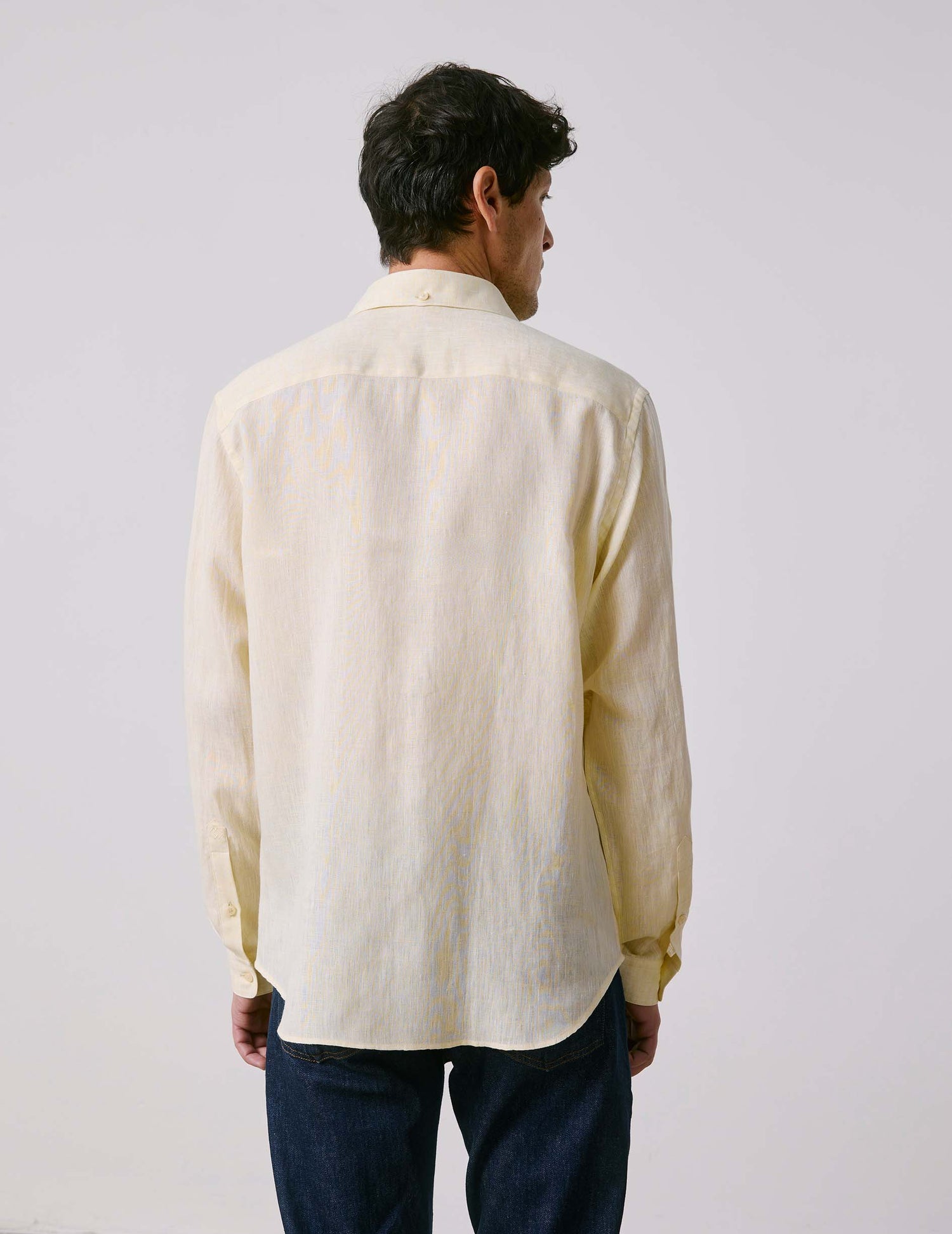 Aristote yellow linen shirt - Linen - Italian Collar#2