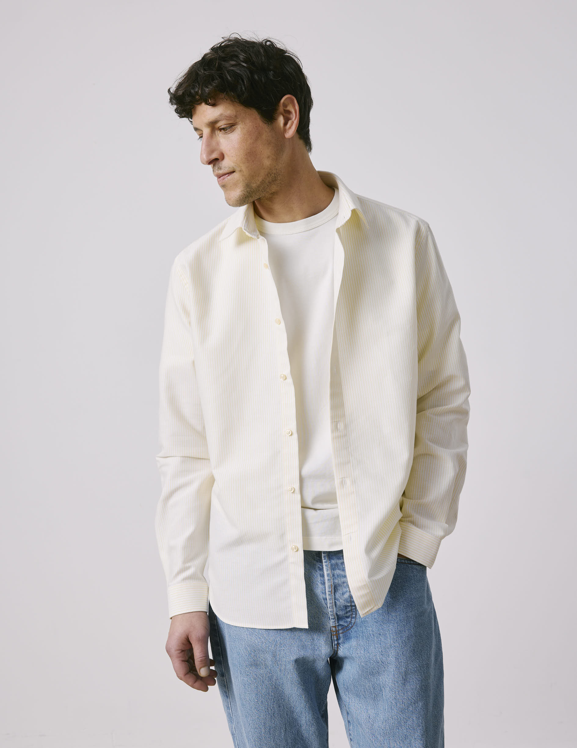 Auguste Striped yellow shirt - Oxford - French Collar