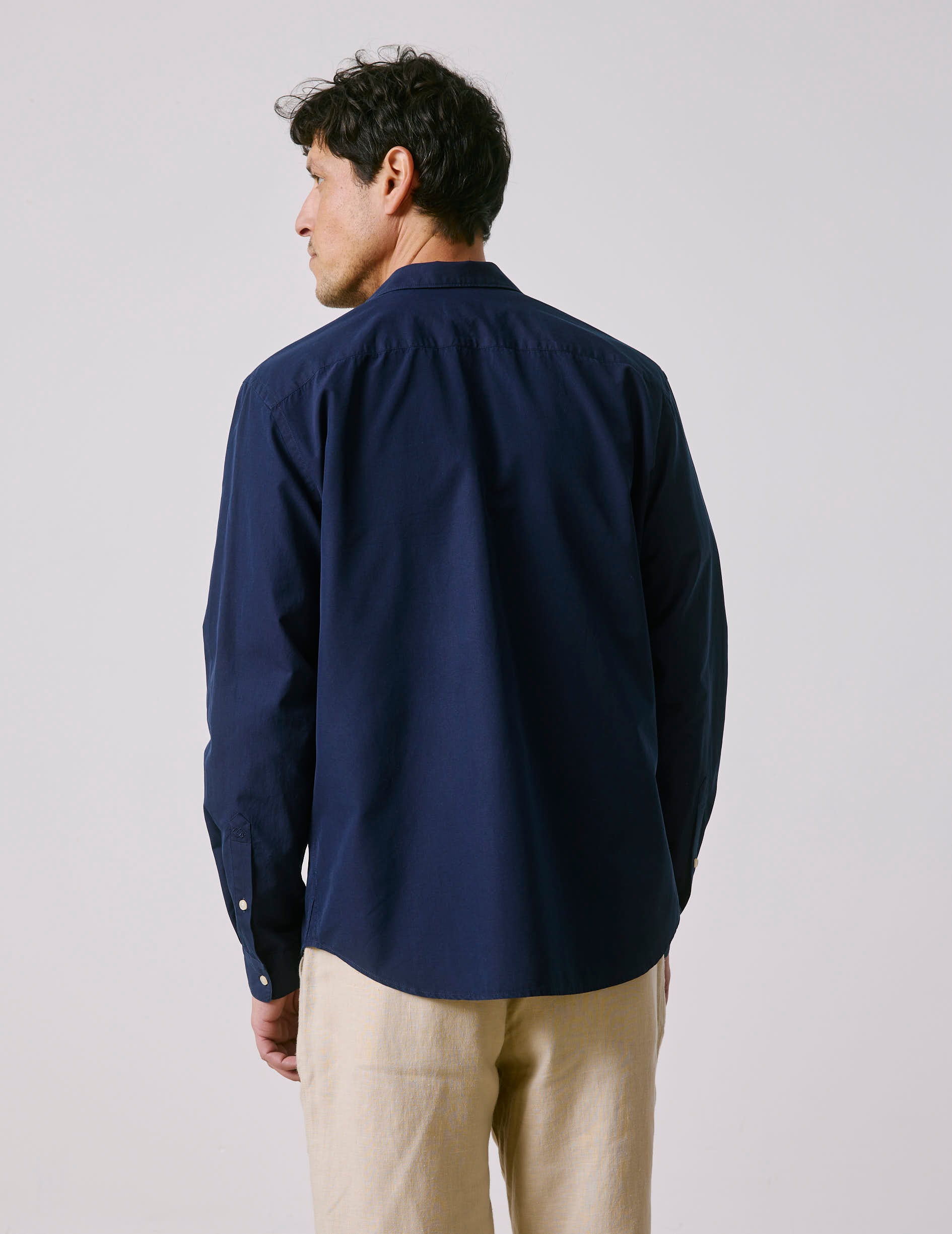 Auguste navy denim shirt - Denim - French Collar