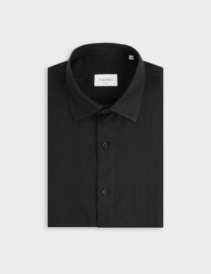 Auguste black linen shirt