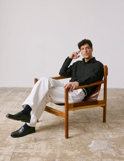 Auguste black linen shirt