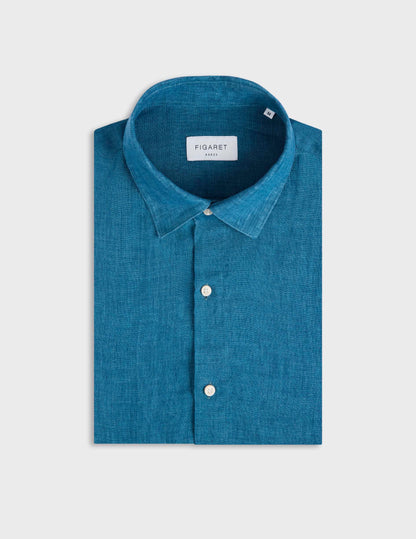 Blue linen Auguste shirt 
