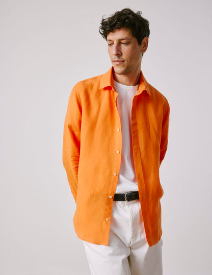Auguste orange linen shirt