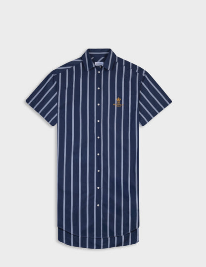 Belharra poplin navy dress