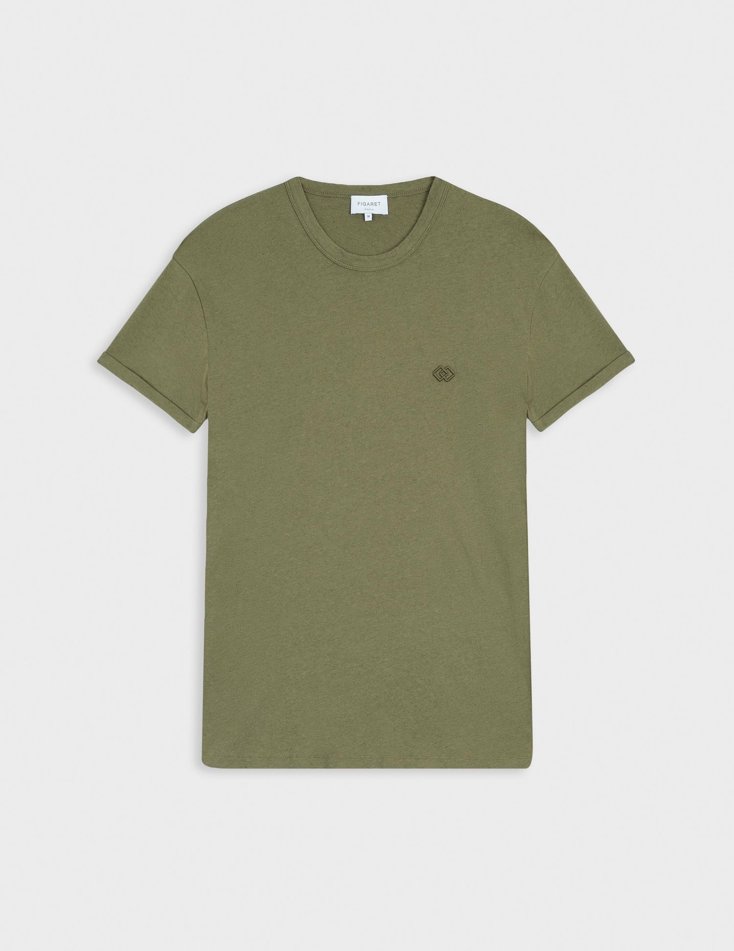 Benny khaki cotton and linen T-shirt