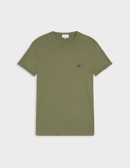 Benny khaki cotton and linen T-shirt