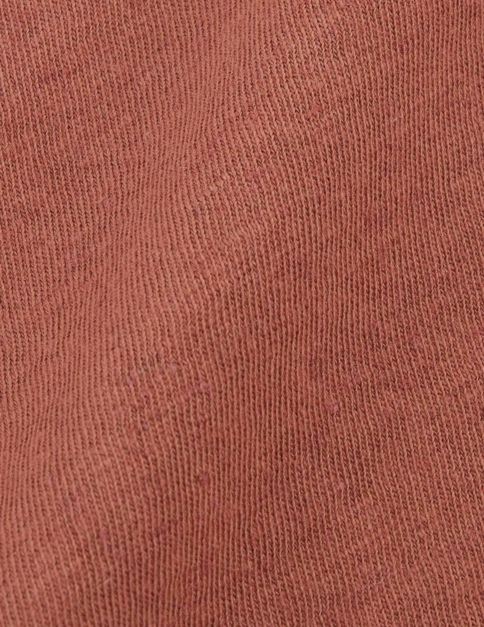 Benny rust cotton and linen T-shirt