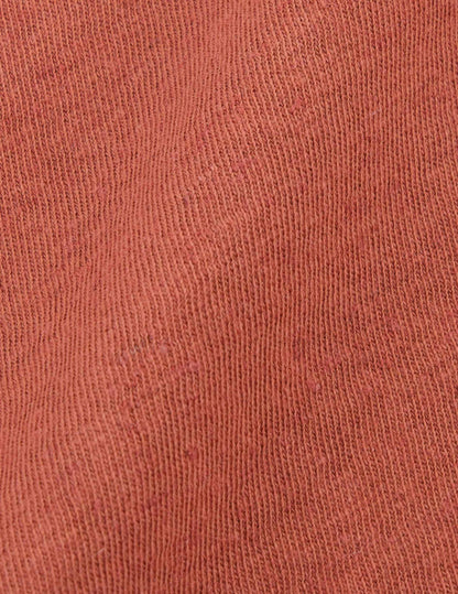 Benny rust cotton and linen T-shirt