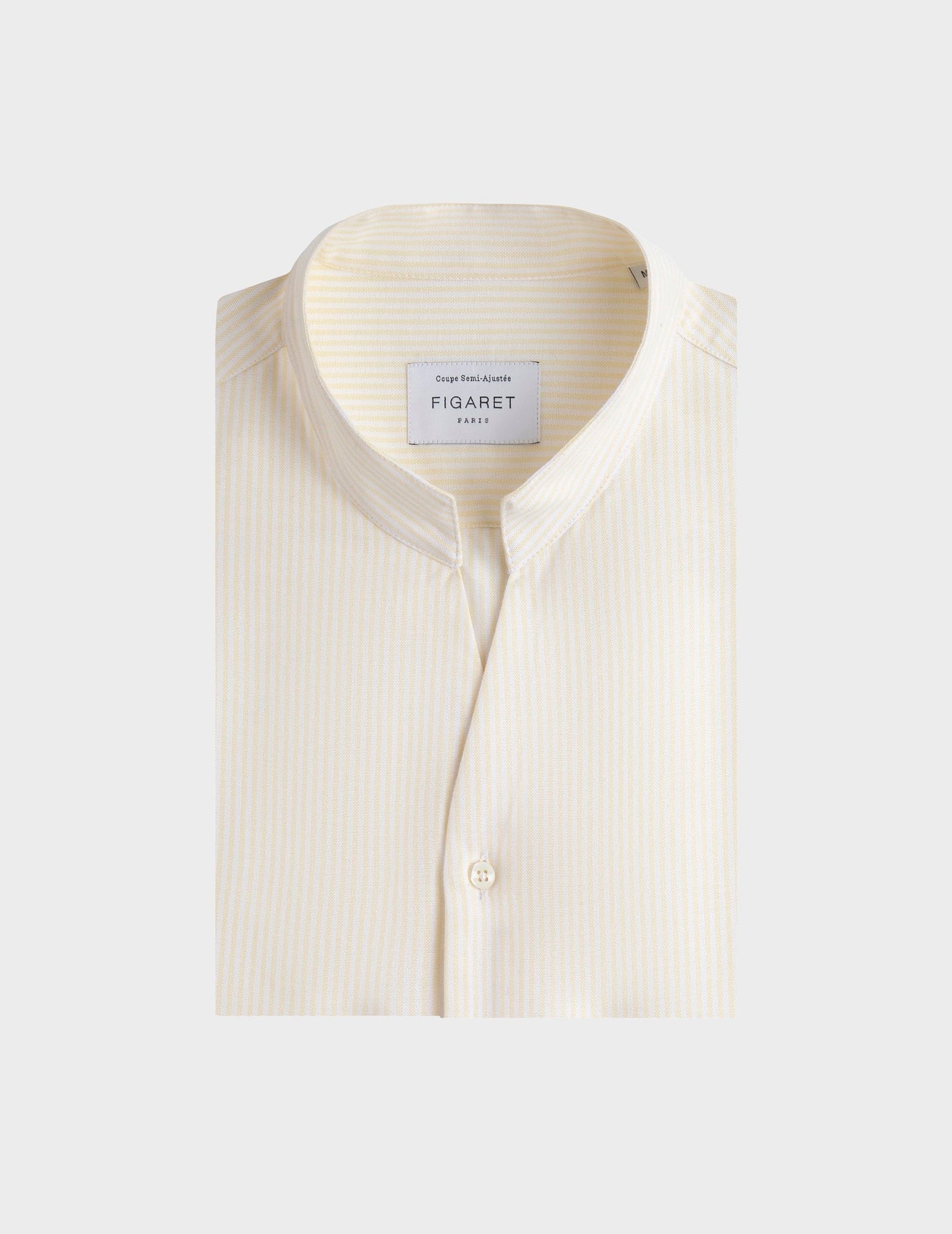 Carl Striped yellowshirt - Oxford - Open straight Collar#5