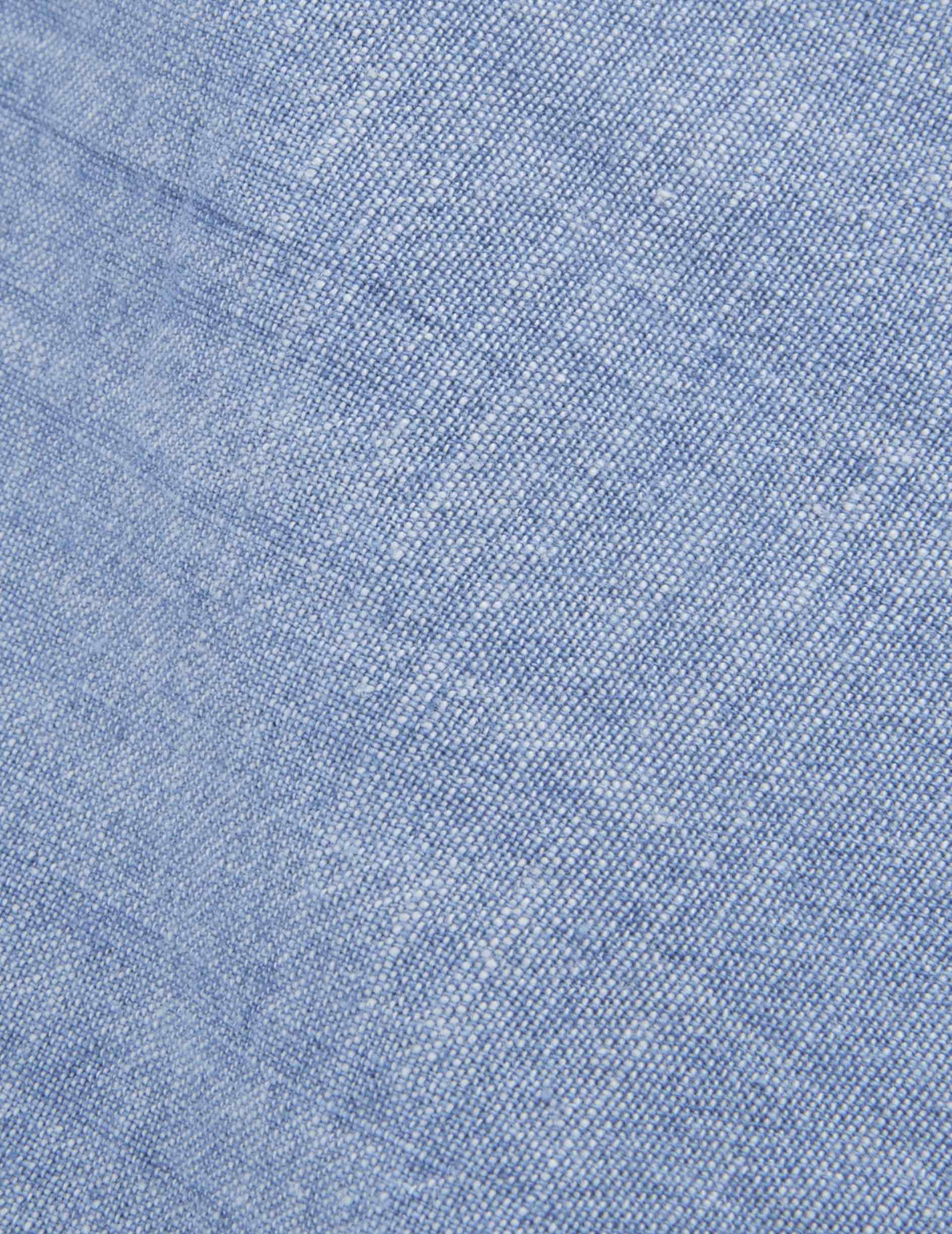 Blue Carl shirt - Chambray - droit ouvert Collar