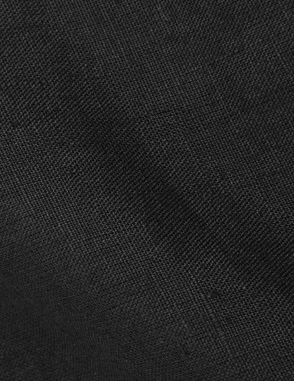 Carl black linen shirt