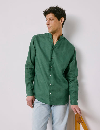 Green linen Carl shirt
