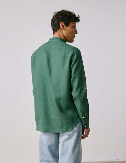 Green linen Carl shirt