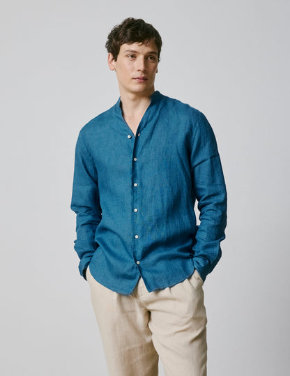 Blue linen Carl shirt