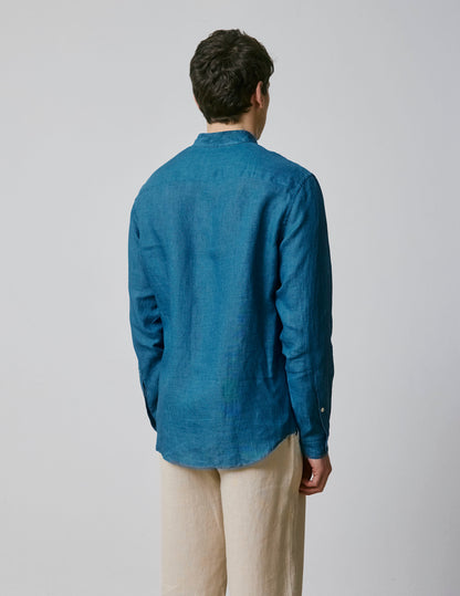 Blue linen Carl shirt