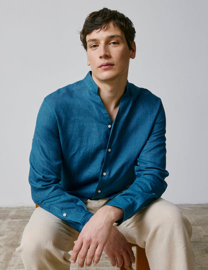 Blue linen Carl shirt