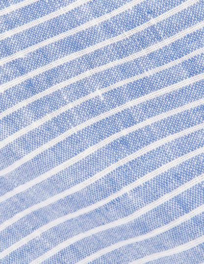 Carl shirt in striped blue linen