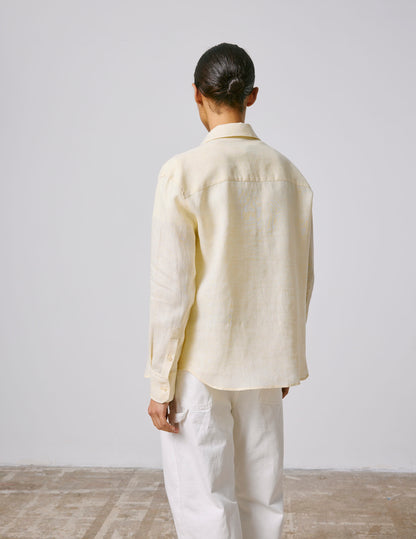 Charlotte shirt in yellow linen