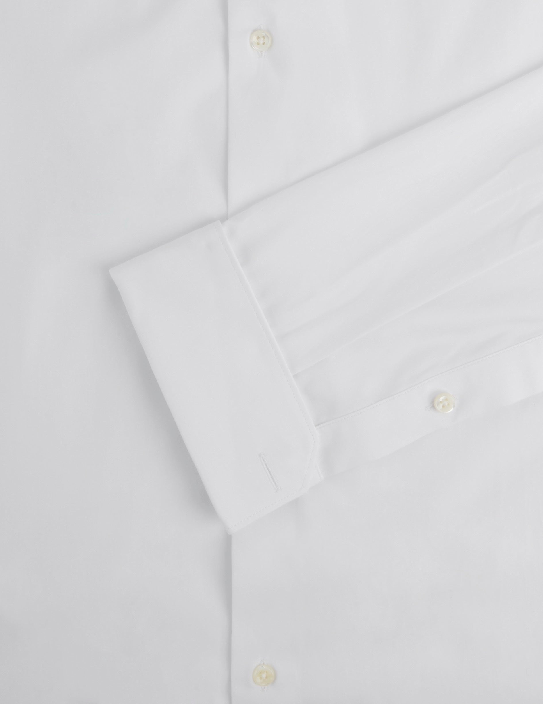 Semi-fitted white shirt - Popeline - Club Collar