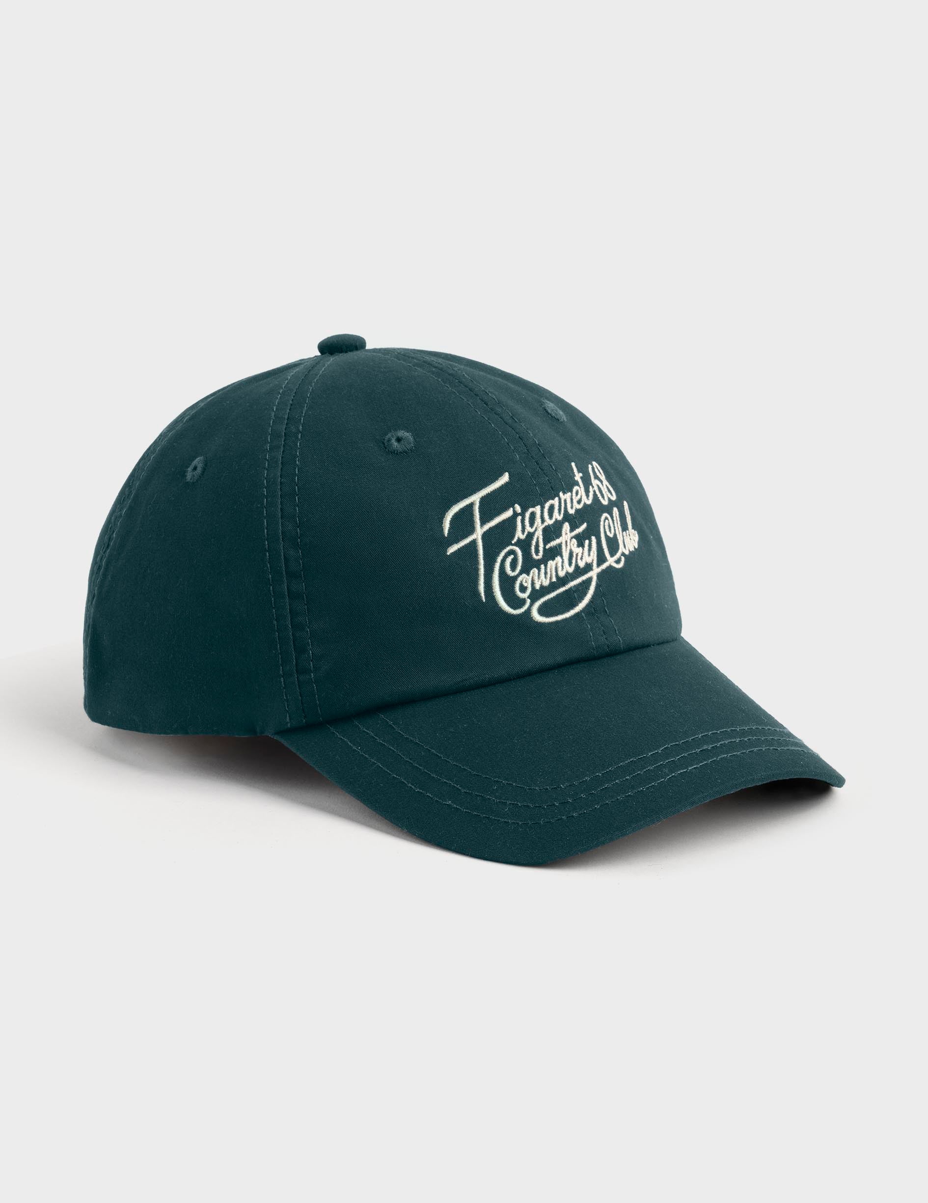 Dark green embroidered cap