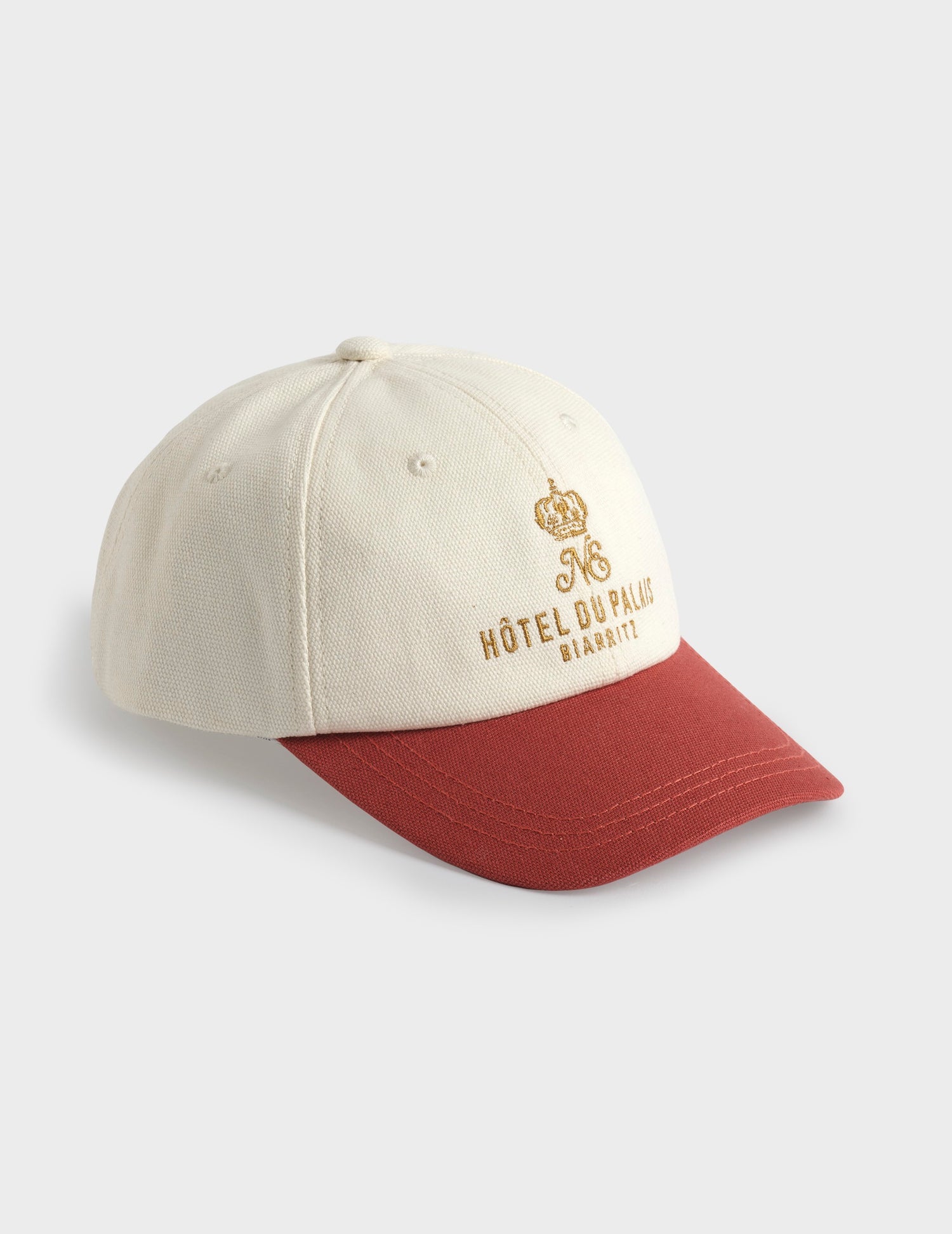 Ecru cotton canvas cap