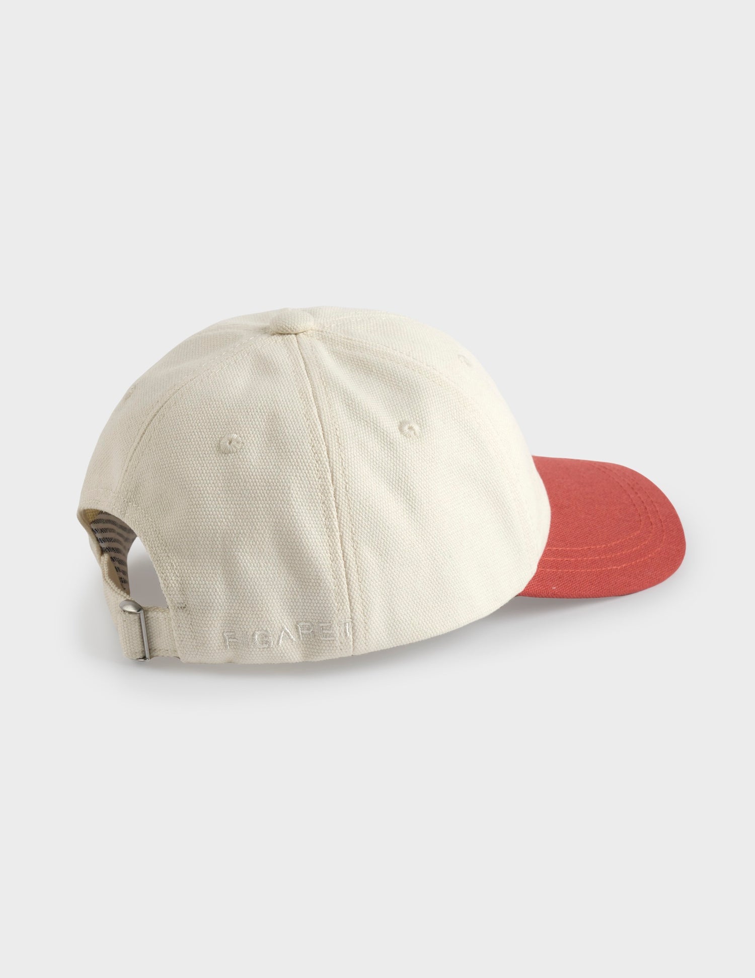 Ecru cotton canvas cap