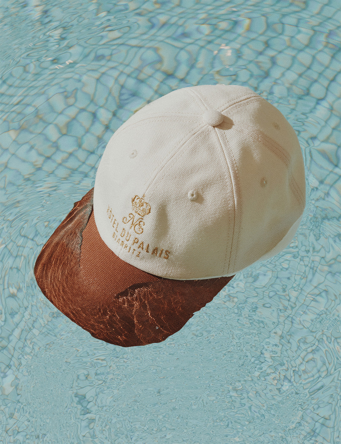 Ecru cotton canvas cap