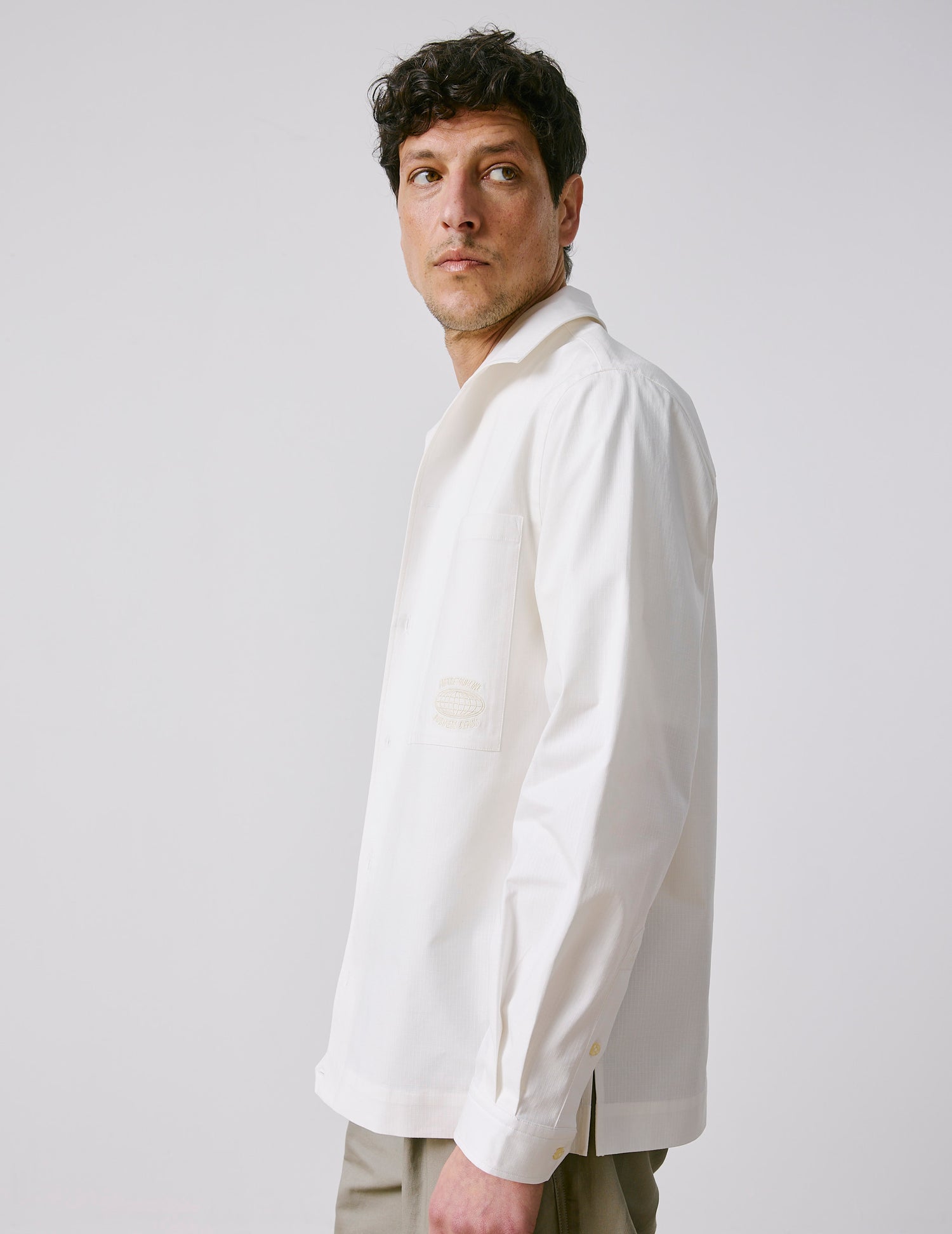 White Delta shirt - Ripstop - Delta Collar#2