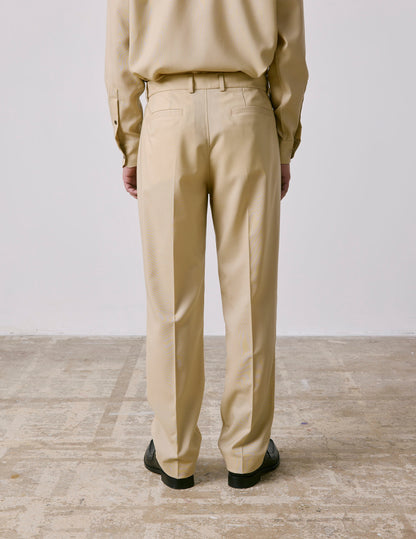 Driss suit pants in beige virgin wool