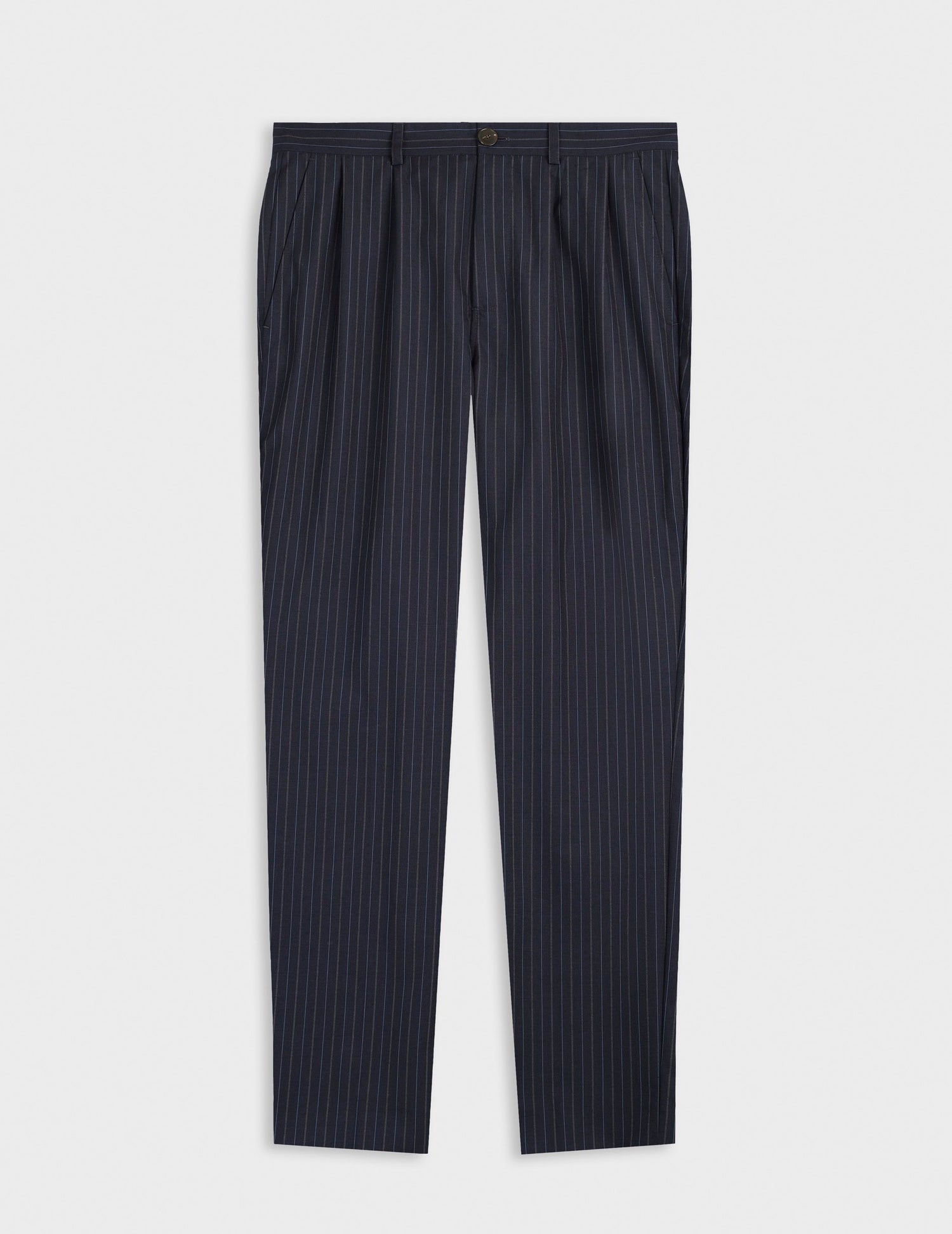 Driss navy virgin wool suit pants