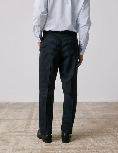 Driss navy virgin wool suit pants