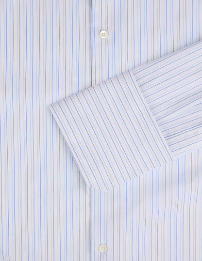 Semi-fitted striped blue shirt 