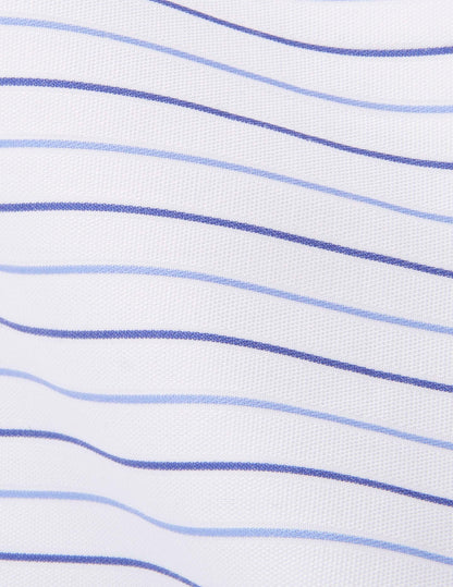 Classic Short-sleeved striped blue shirt