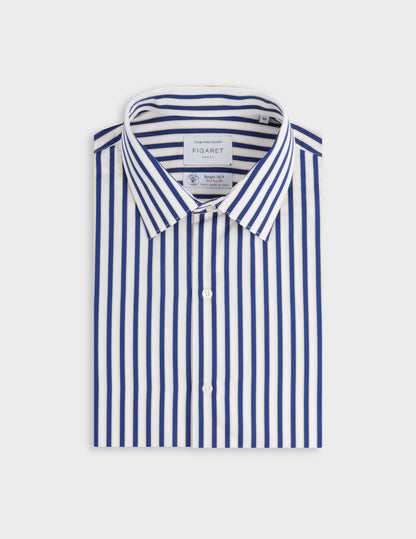 Semi-fitted striped blue shirt 