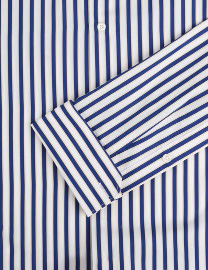 Semi-fitted striped blue shirt 