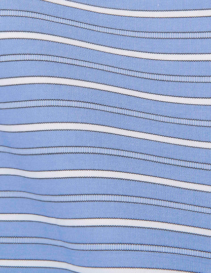 Fitted striped blue shirt